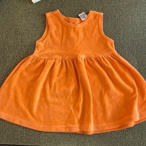 Vintage Orange Baby Gap Terry cloth Baby Dress